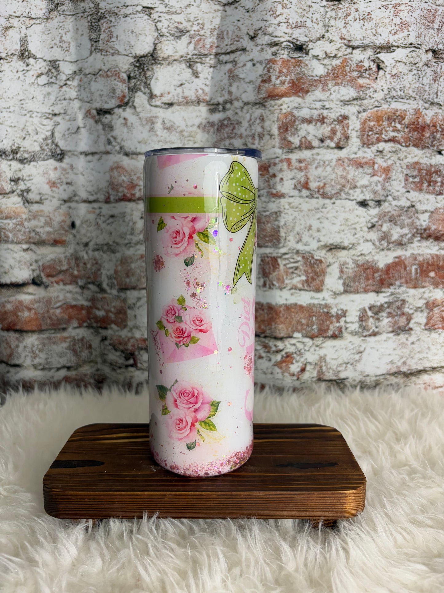 π Pink Diet Coke Sparkle β 20oz Tumbler with a Bow π