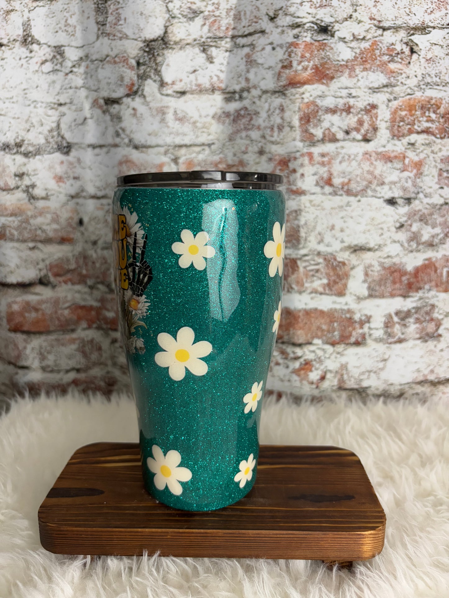 Have the Day You Deserve โ 30oz Daisy Glitter Tumbler ๐ผ