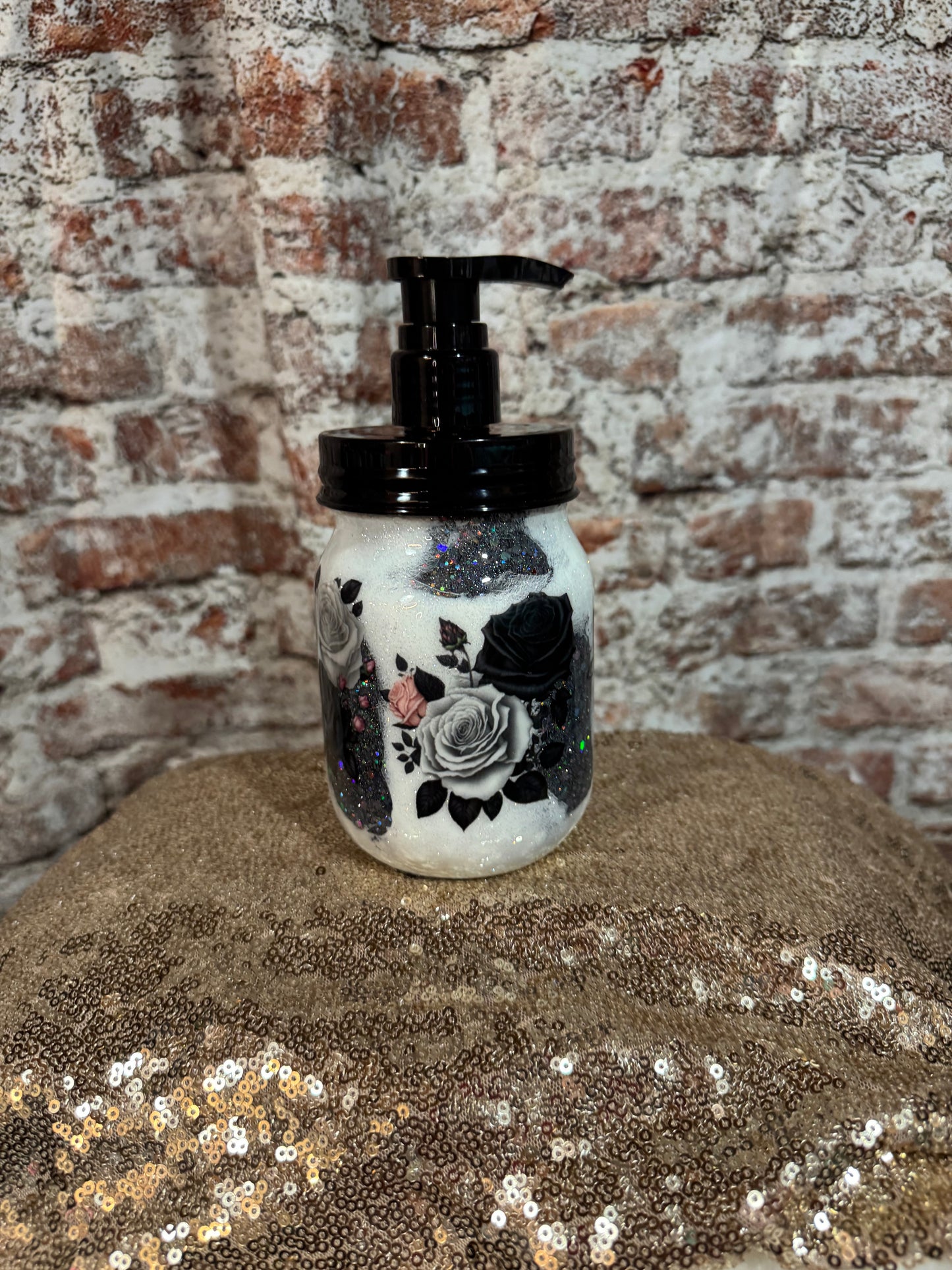 Black Rose soap dispenser
