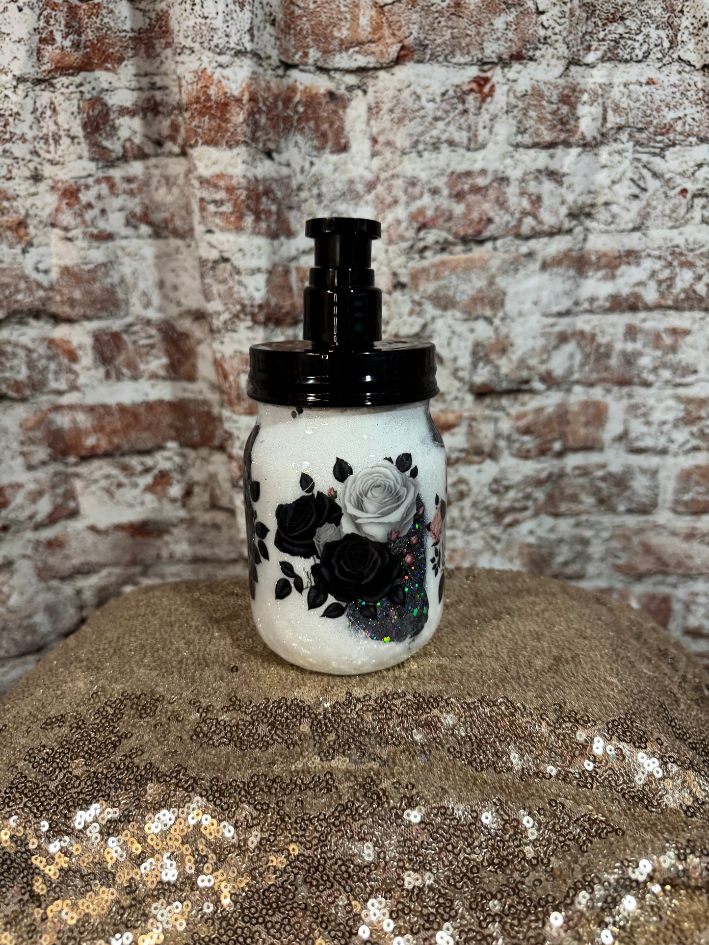 Black Rose soap dispenser