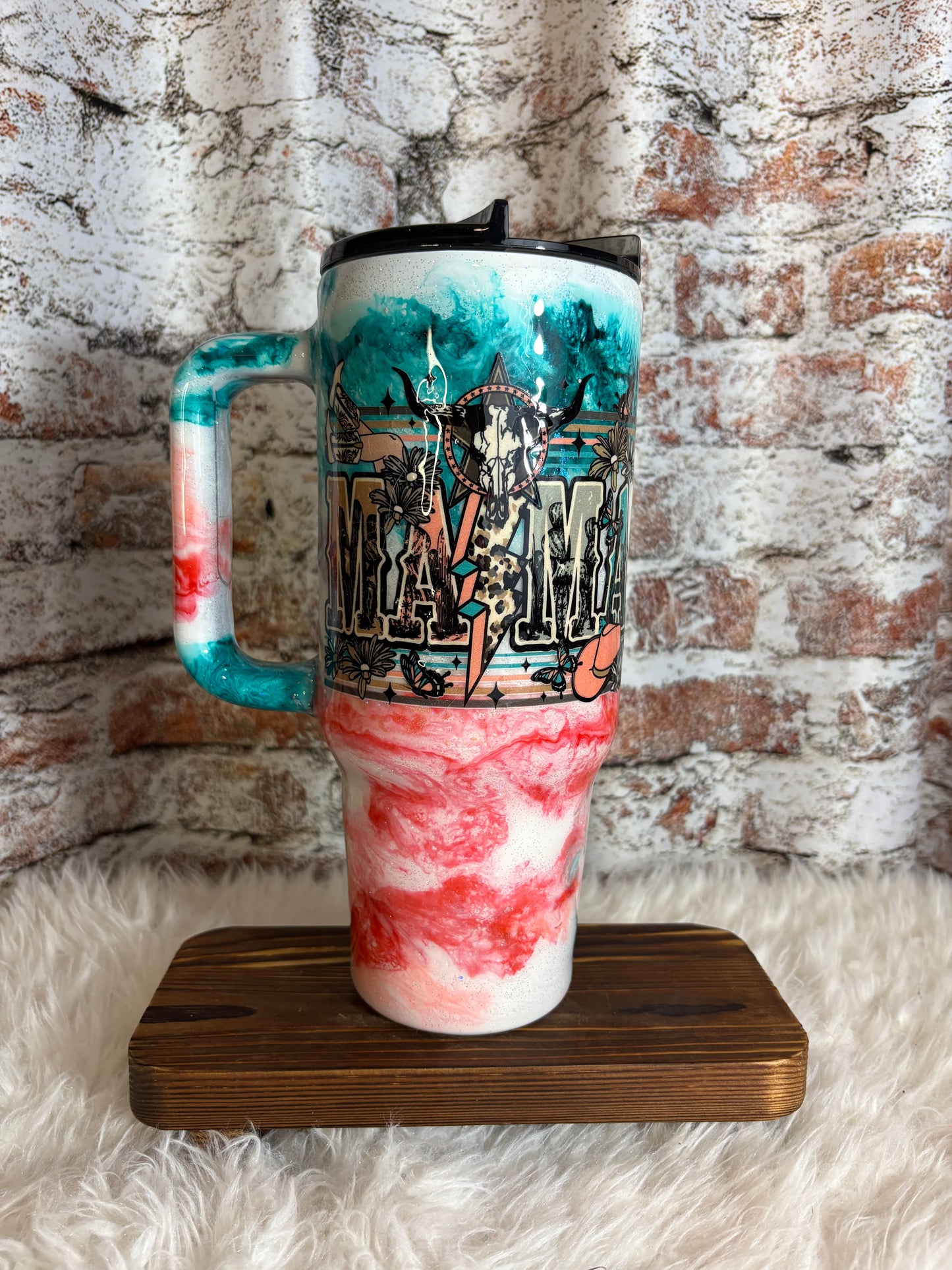 ๐ค ๐ Cowgirl MAMA Tumbler โ 40oz of Wild Style & Mama Pride! ๐ตโจ