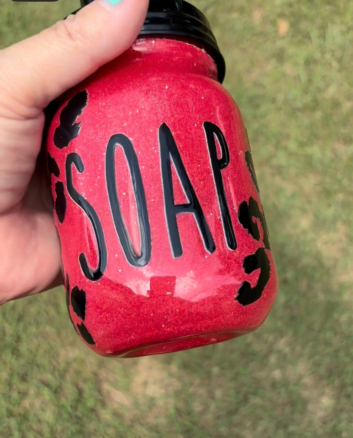 π Rawr Red & Leopard Soap Dispenser β 16 oz of Fierce! π