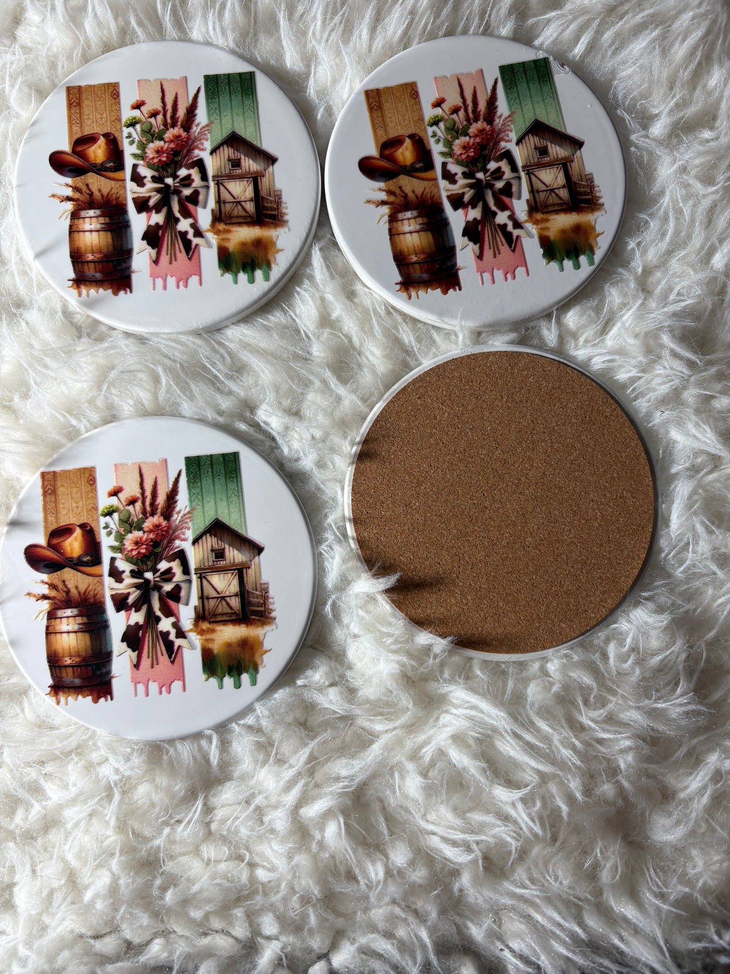 š¾ Rustic Charm Coaster Set ā Set of 4 š¾