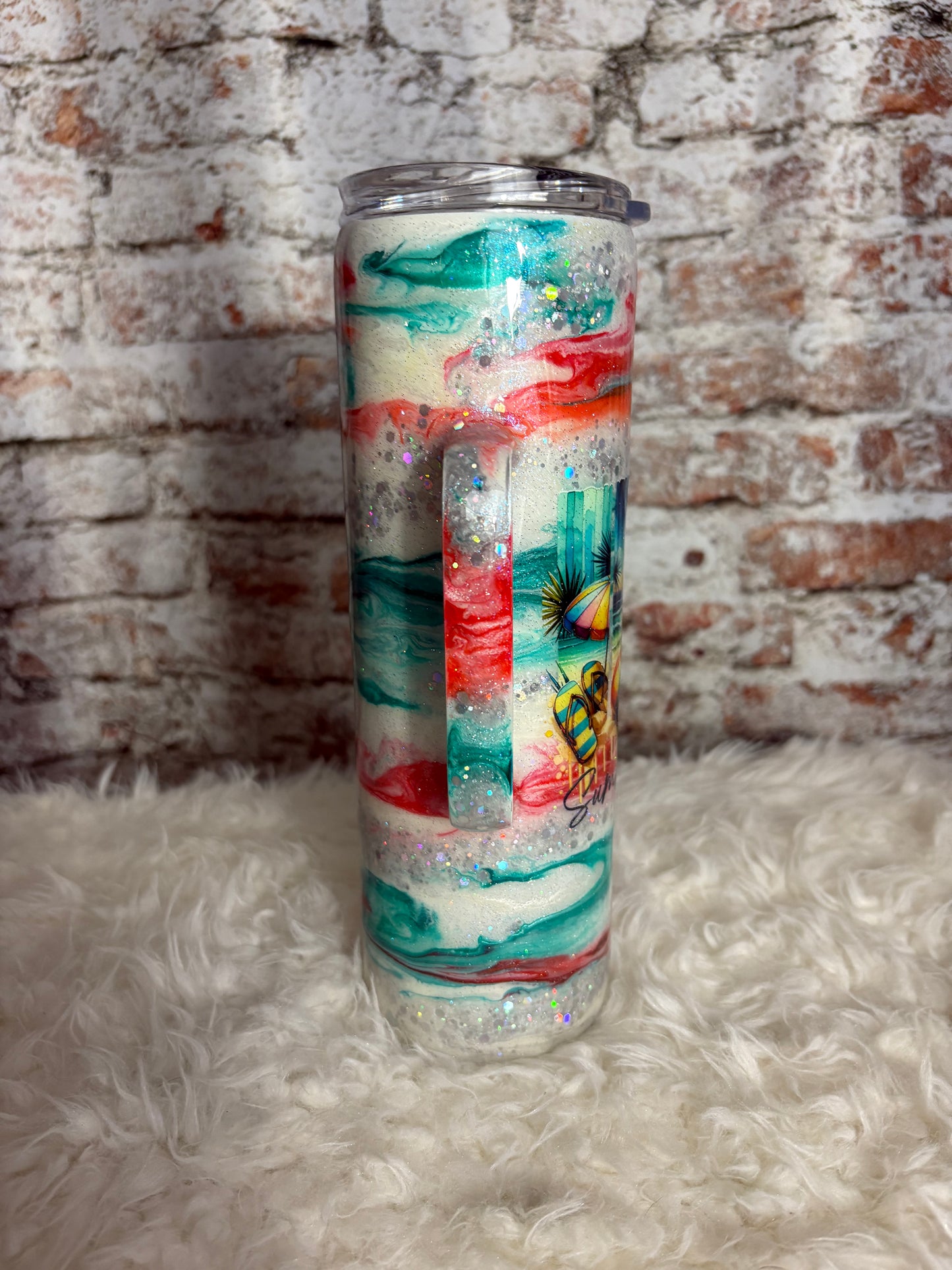 🌴 “Endless Summer Vibes” 30 oz Handled Tumbler ☀️