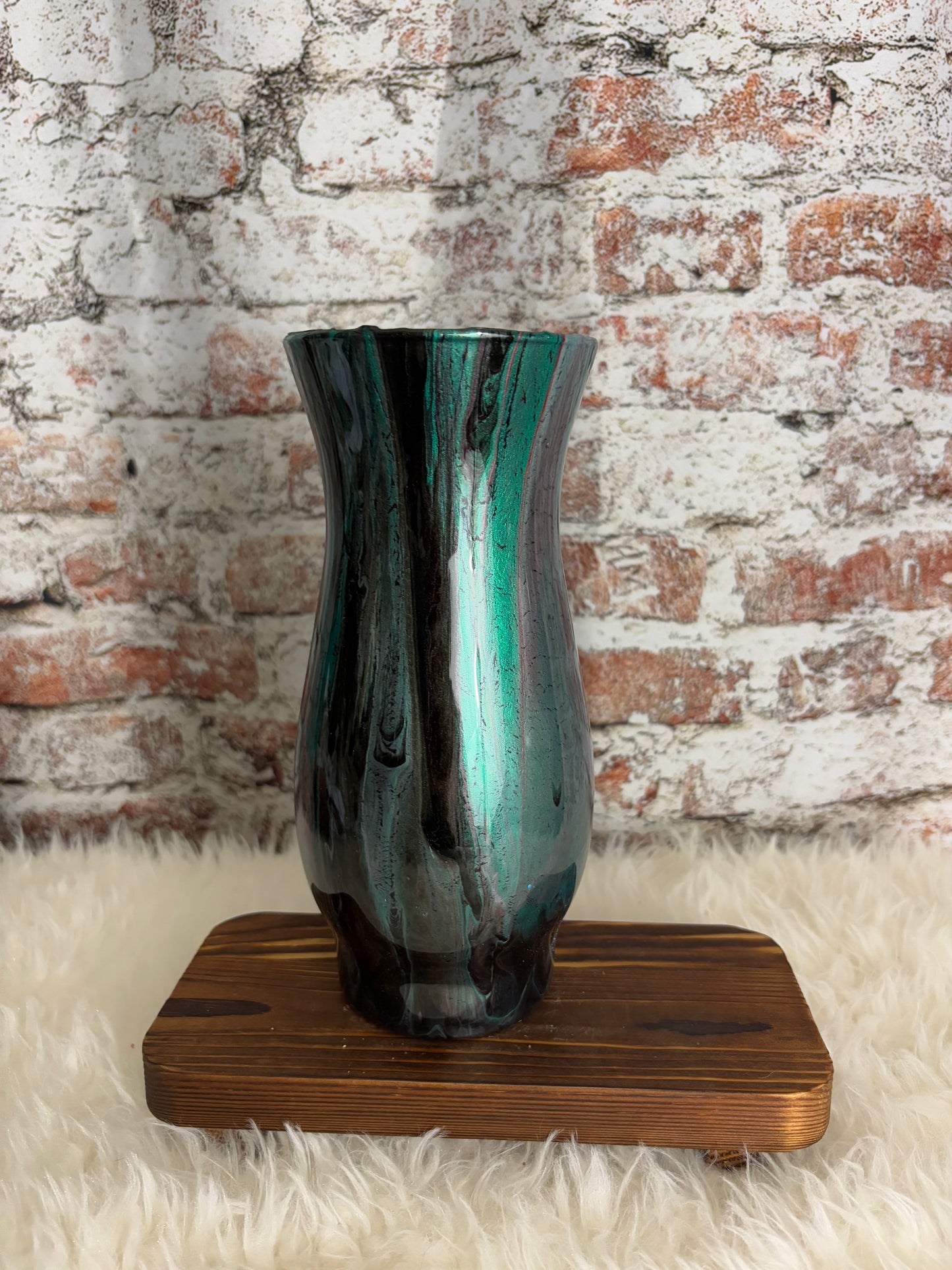 “Enchanted Eclipse” – Handcrafted Glossy Art Vase