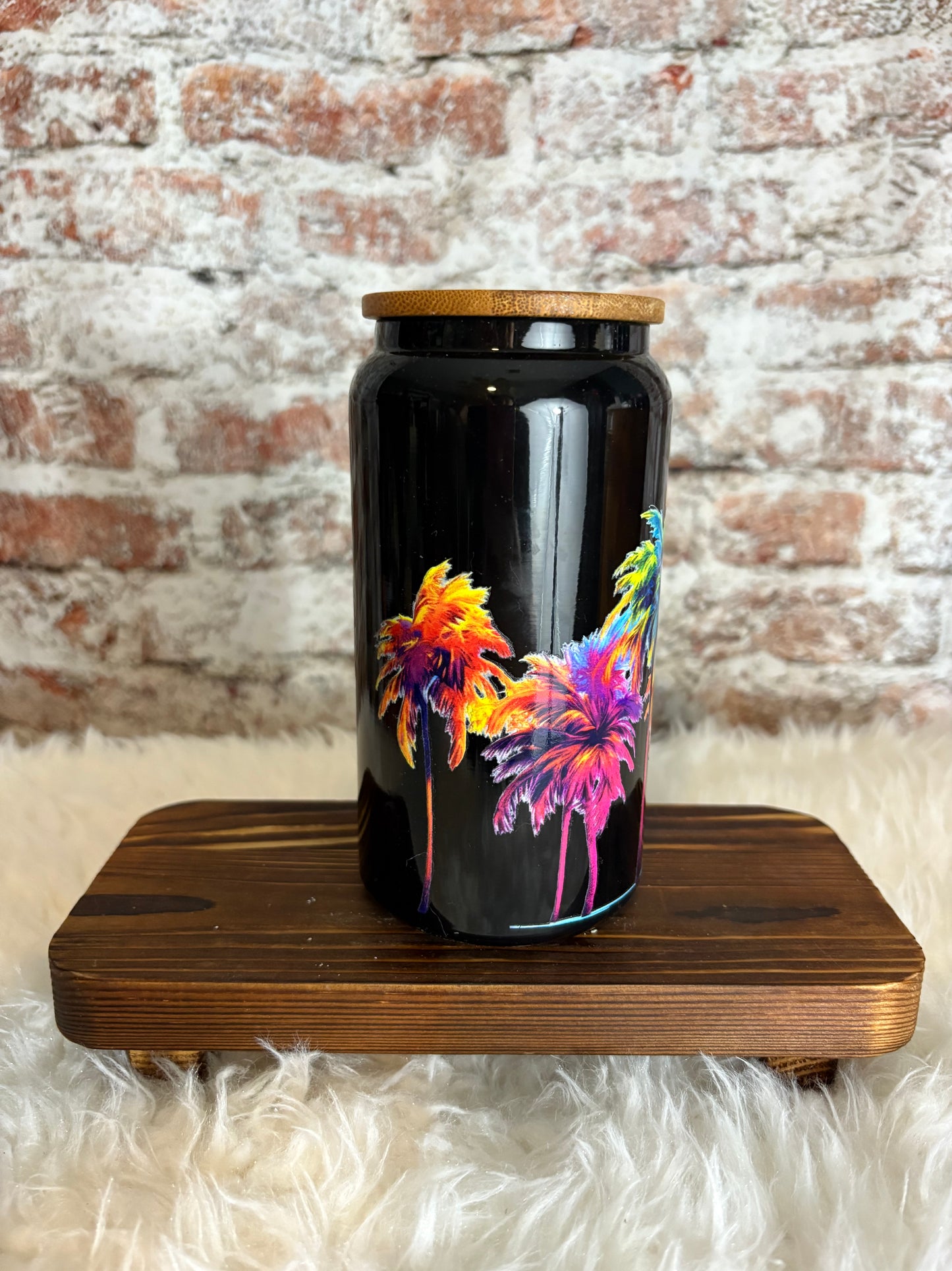 Tropical Heatwave – 16 oz Neon Palm Tumbler