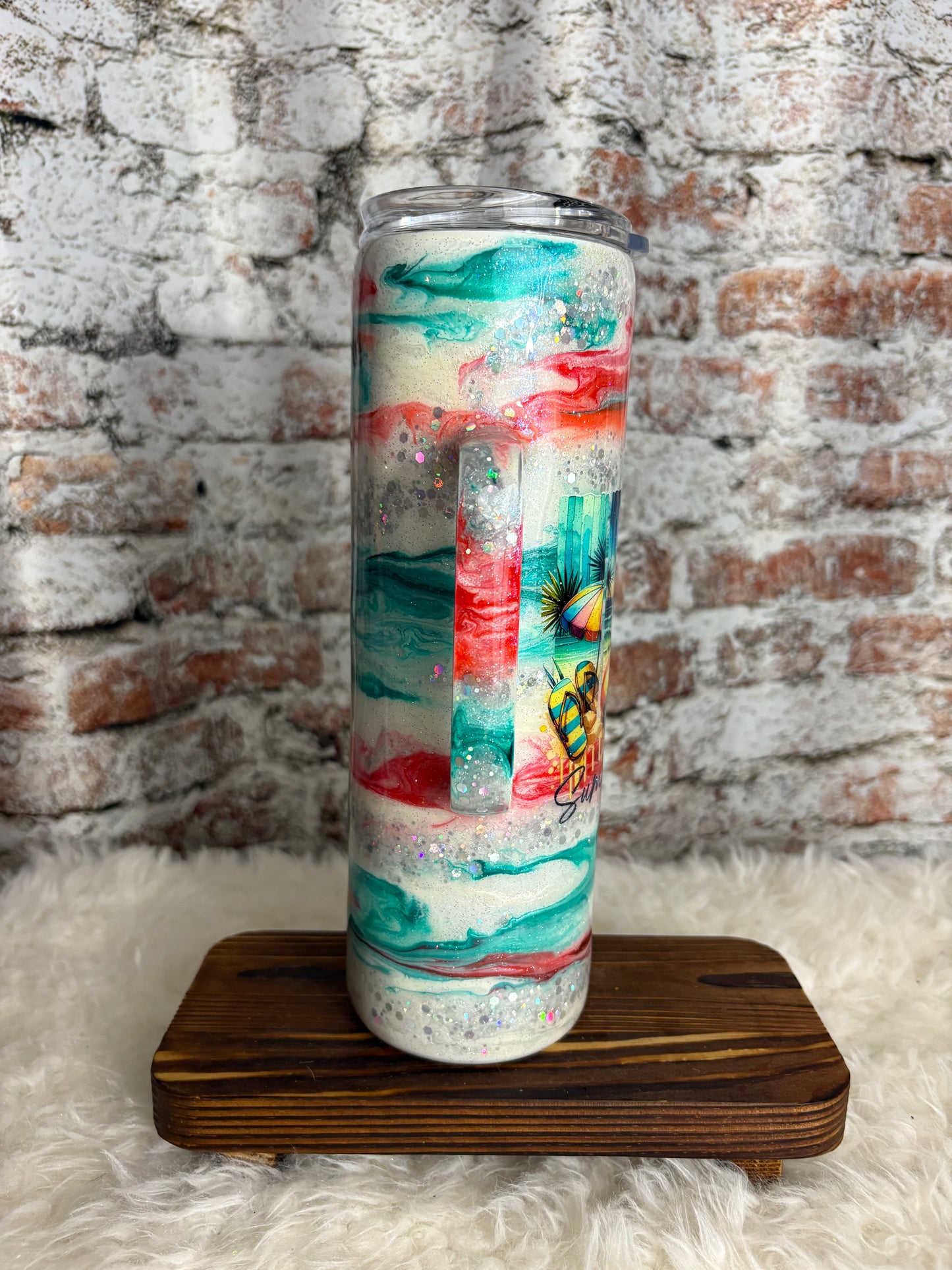 🌴 “Endless Summer Vibes” 30 oz Handled Tumbler ☀️