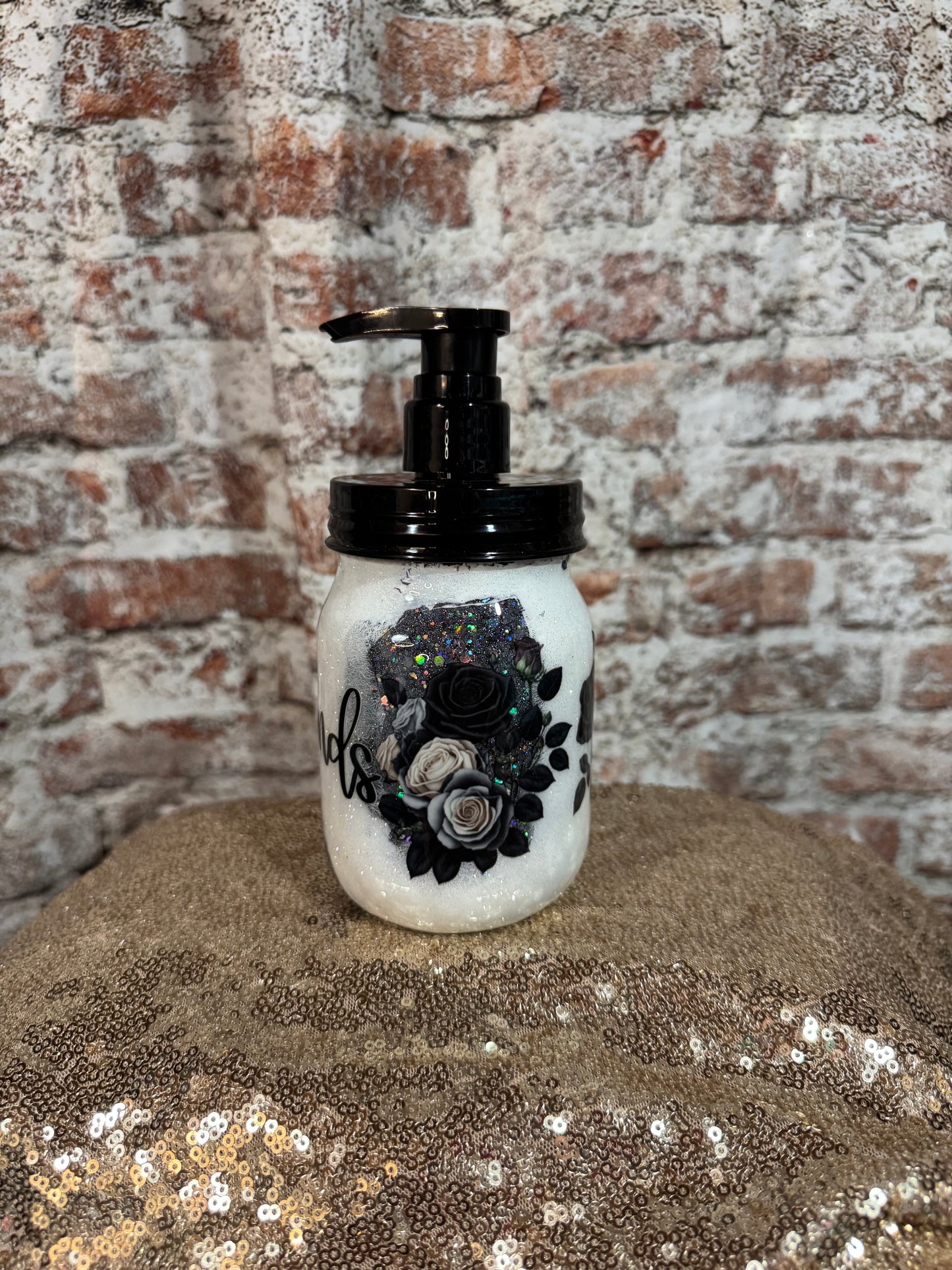 Black Rose soap dispenser