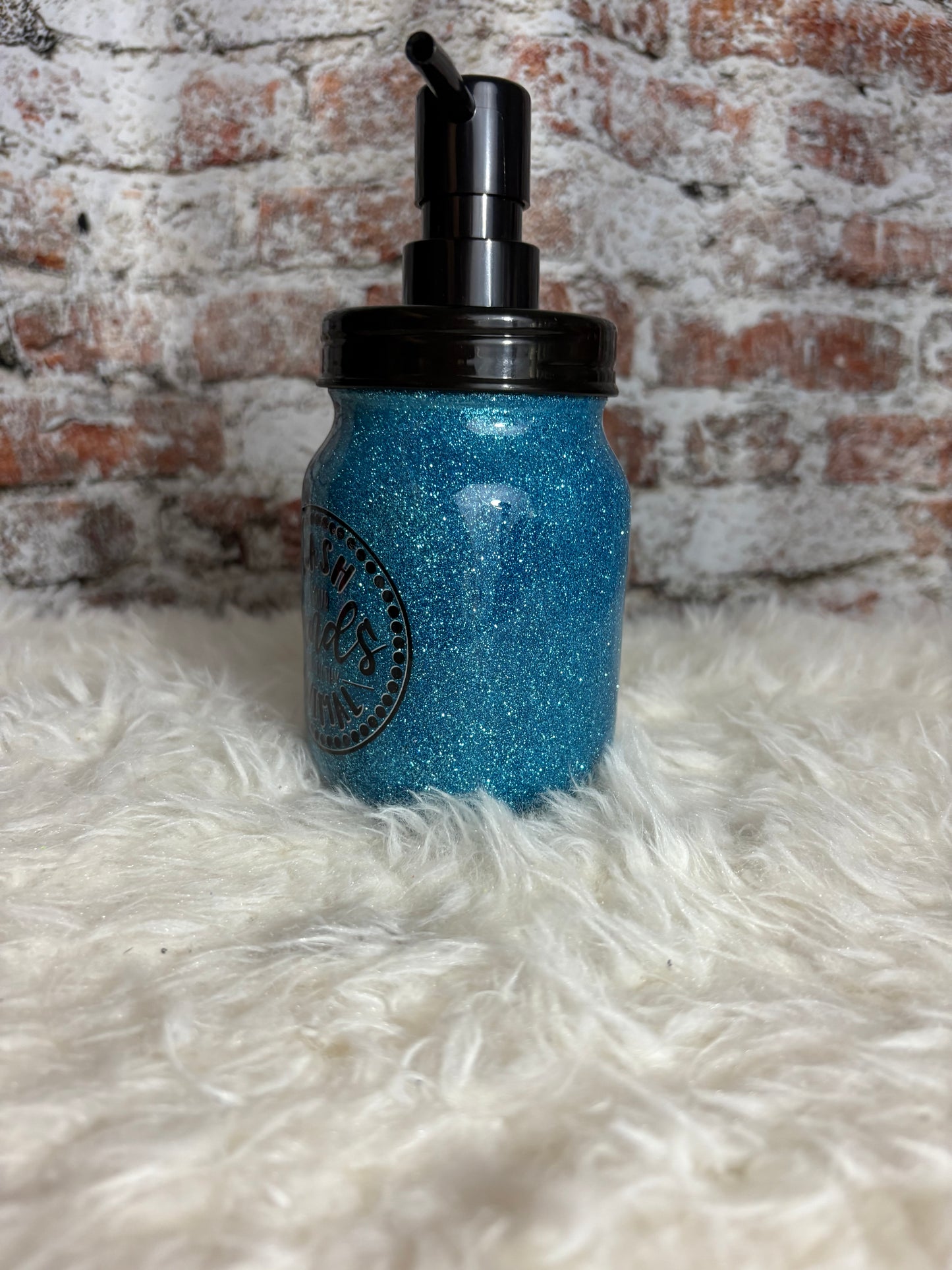 π§Ό Wash Your Hands Ya Filthy Animal β 16oz Glass Soap Dispenser π