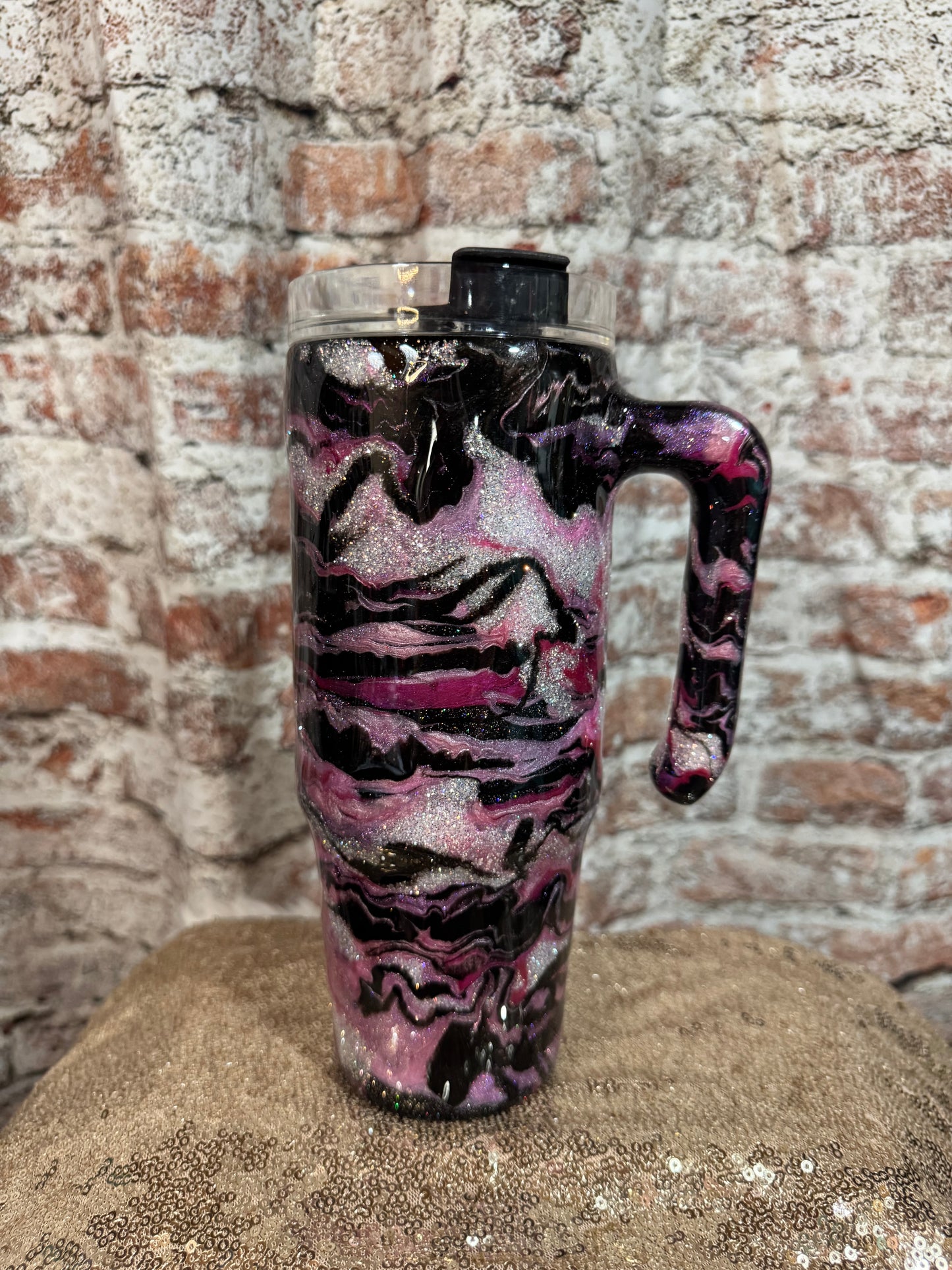 Pink and black tiger