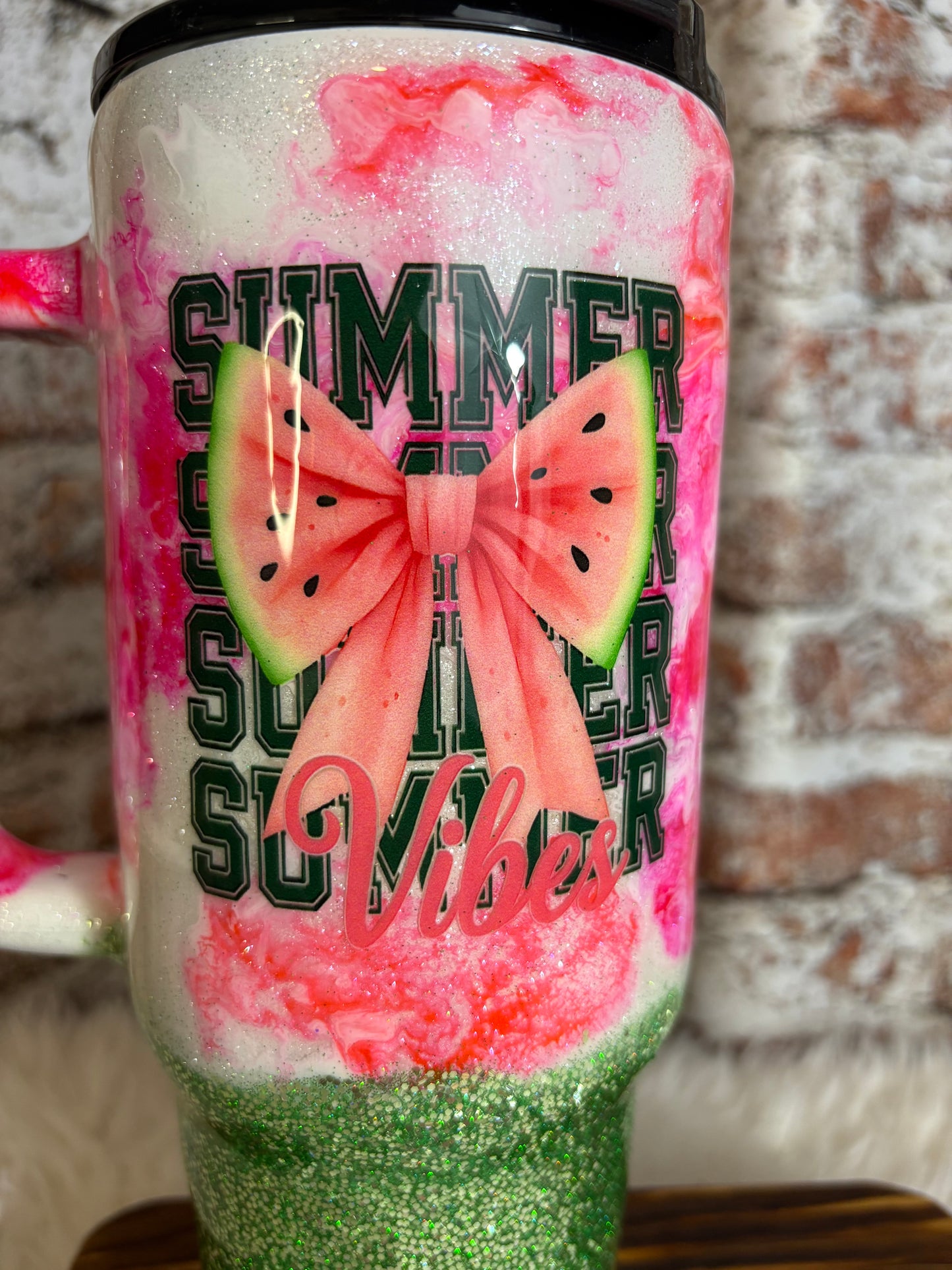 ππ Summer Vibes Watermelon Tumbler β 40oz of Sweet Sunshine! β¨