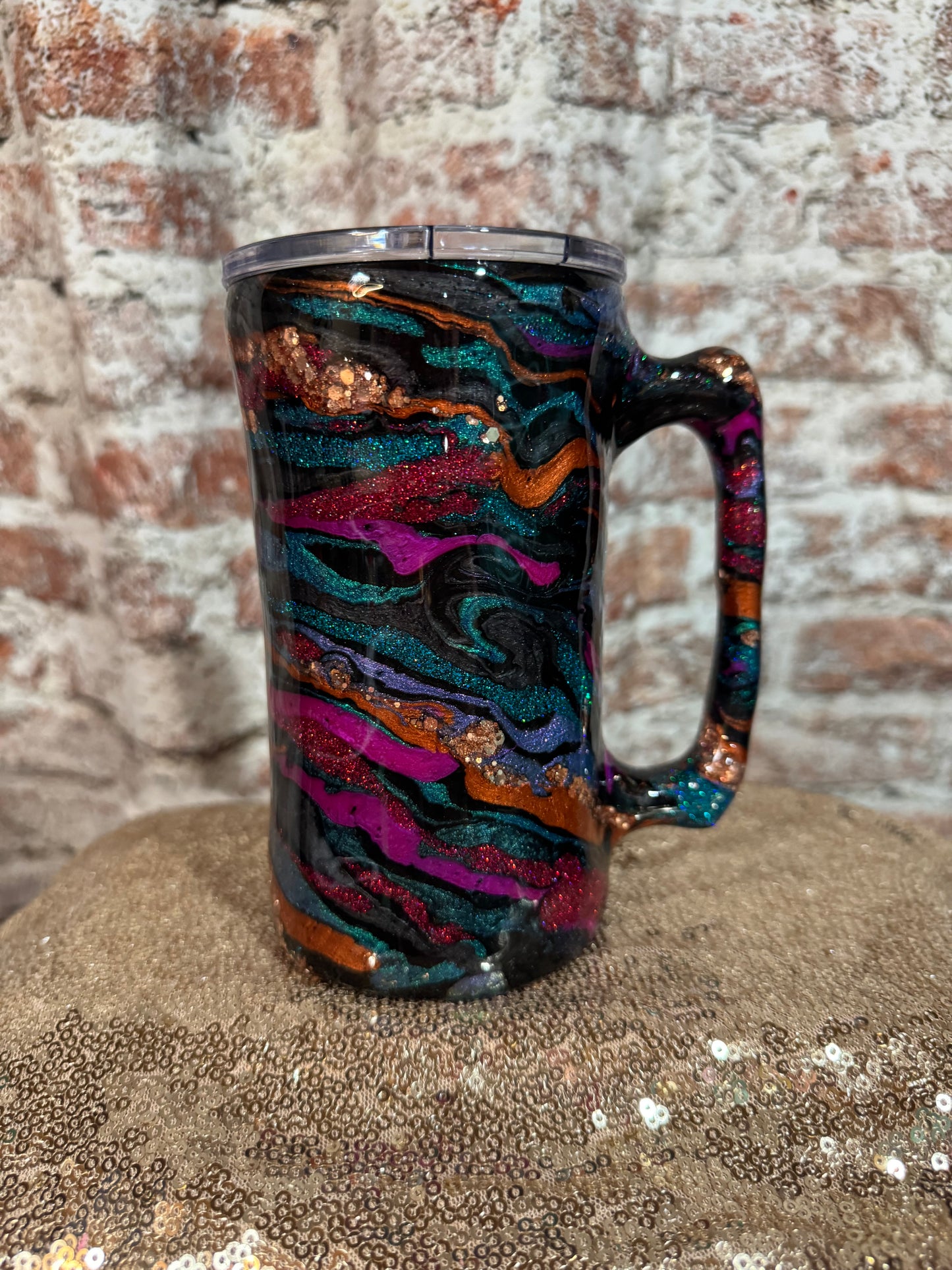 Copper mica swirl