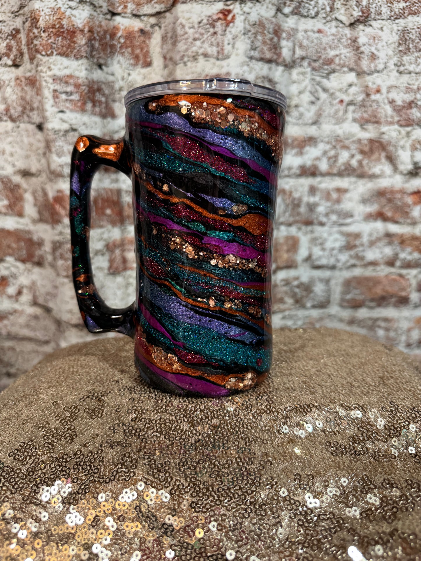 Copper mica swirl