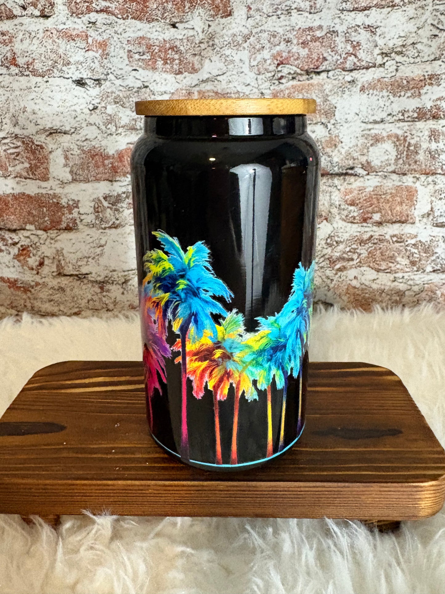 Tropical Heatwave – 16 oz Neon Palm Tumbler