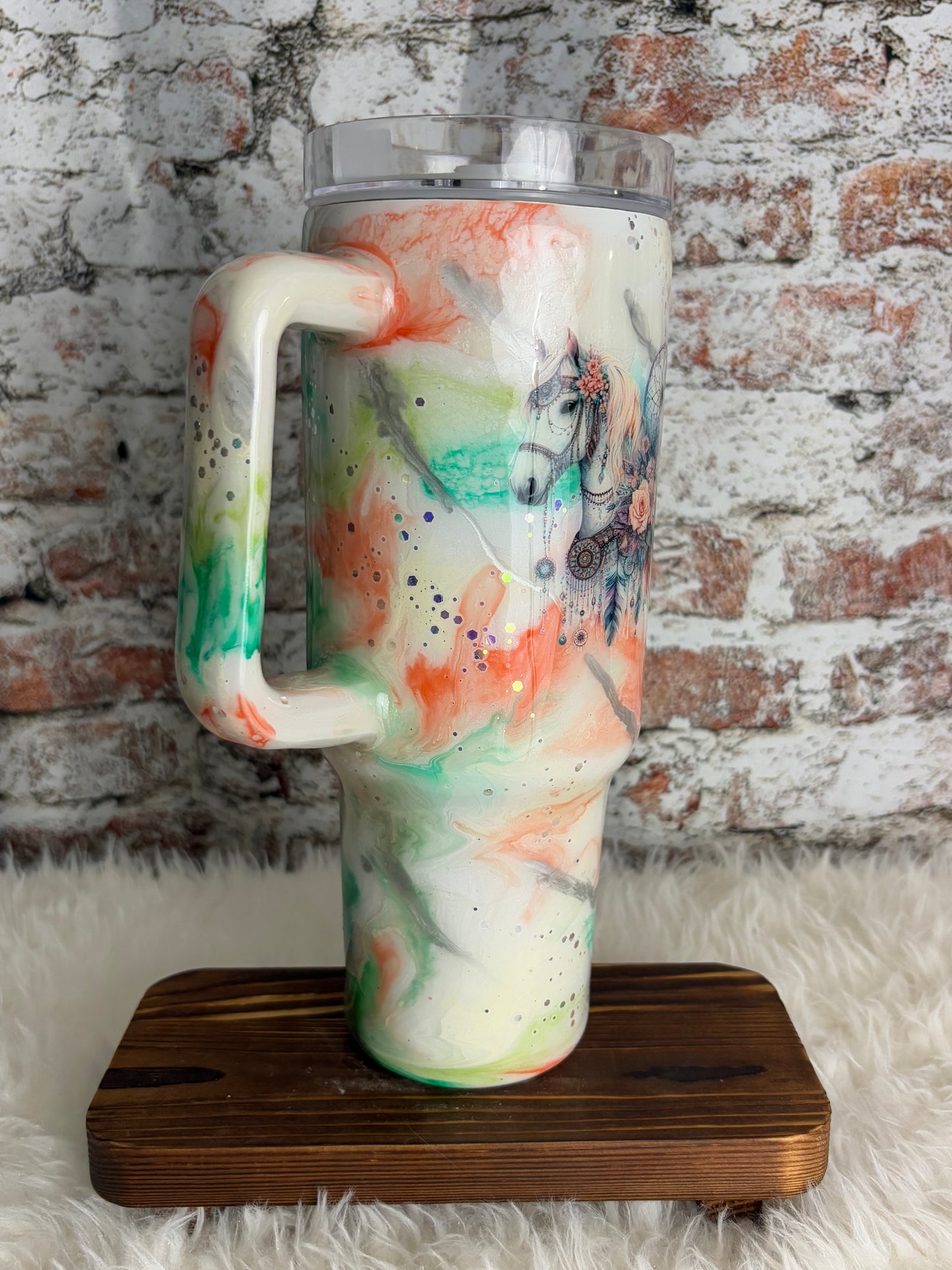 πΏ Spirit of the Wild β 40oz Horse & Dreamcatcher Tumbler π
