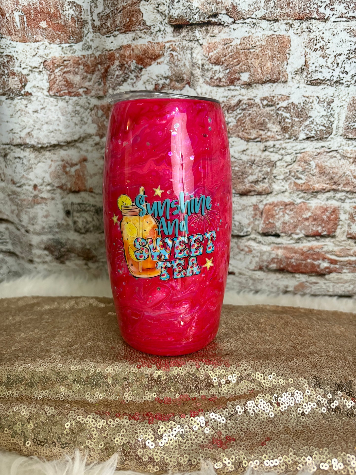 ๐น Sunshine & Sweet Tea 25 oz Barrel Tumbler ๐