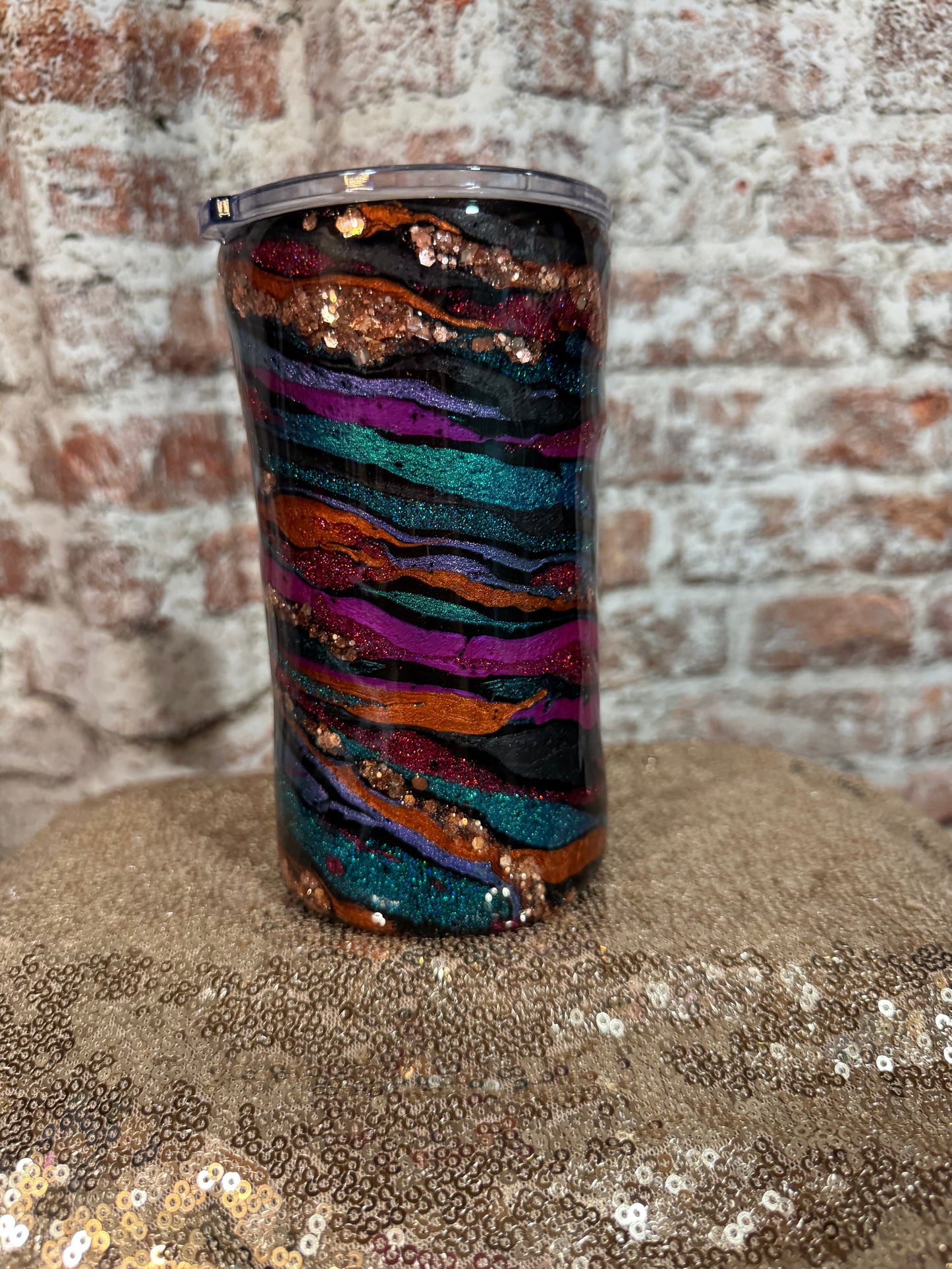 Copper mica swirl