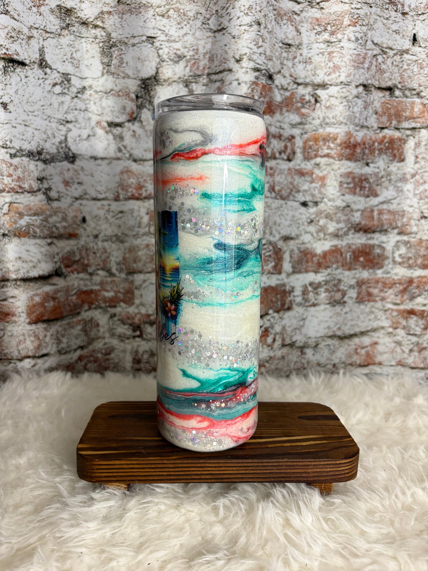 🌴 “Endless Summer Vibes” 30 oz Handled Tumbler ☀️