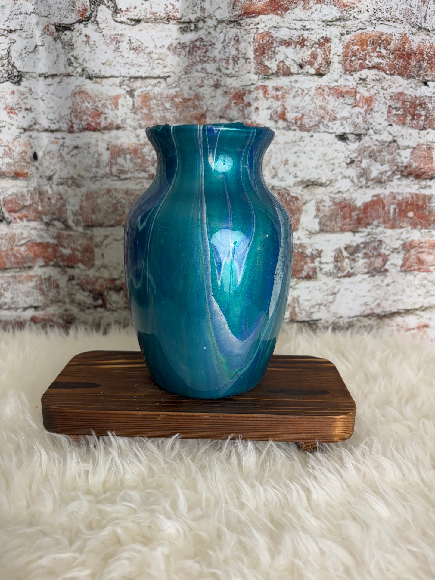“Lagoon Drift” Handmade Vase