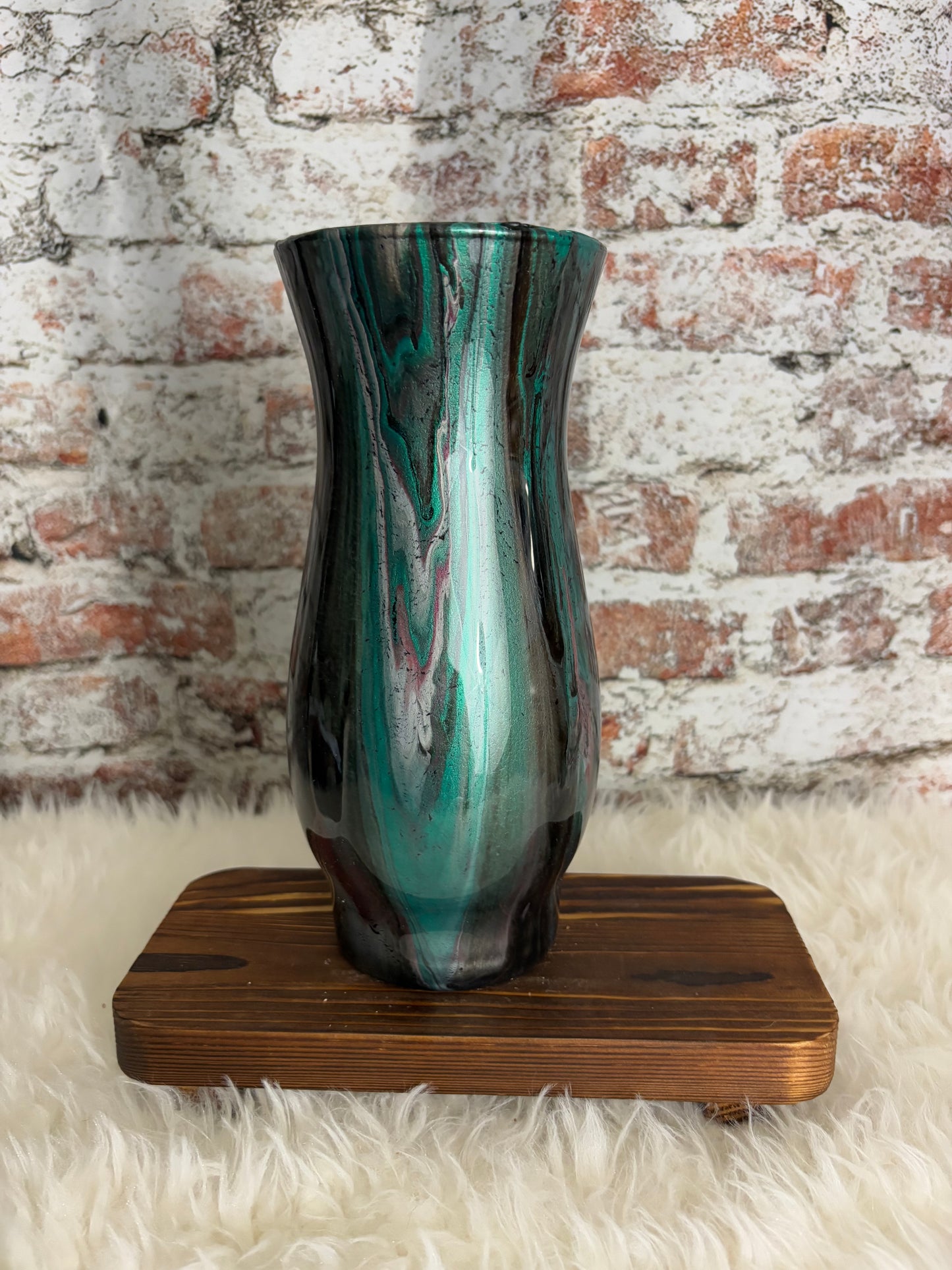 “Enchanted Eclipse” – Handcrafted Glossy Art Vase