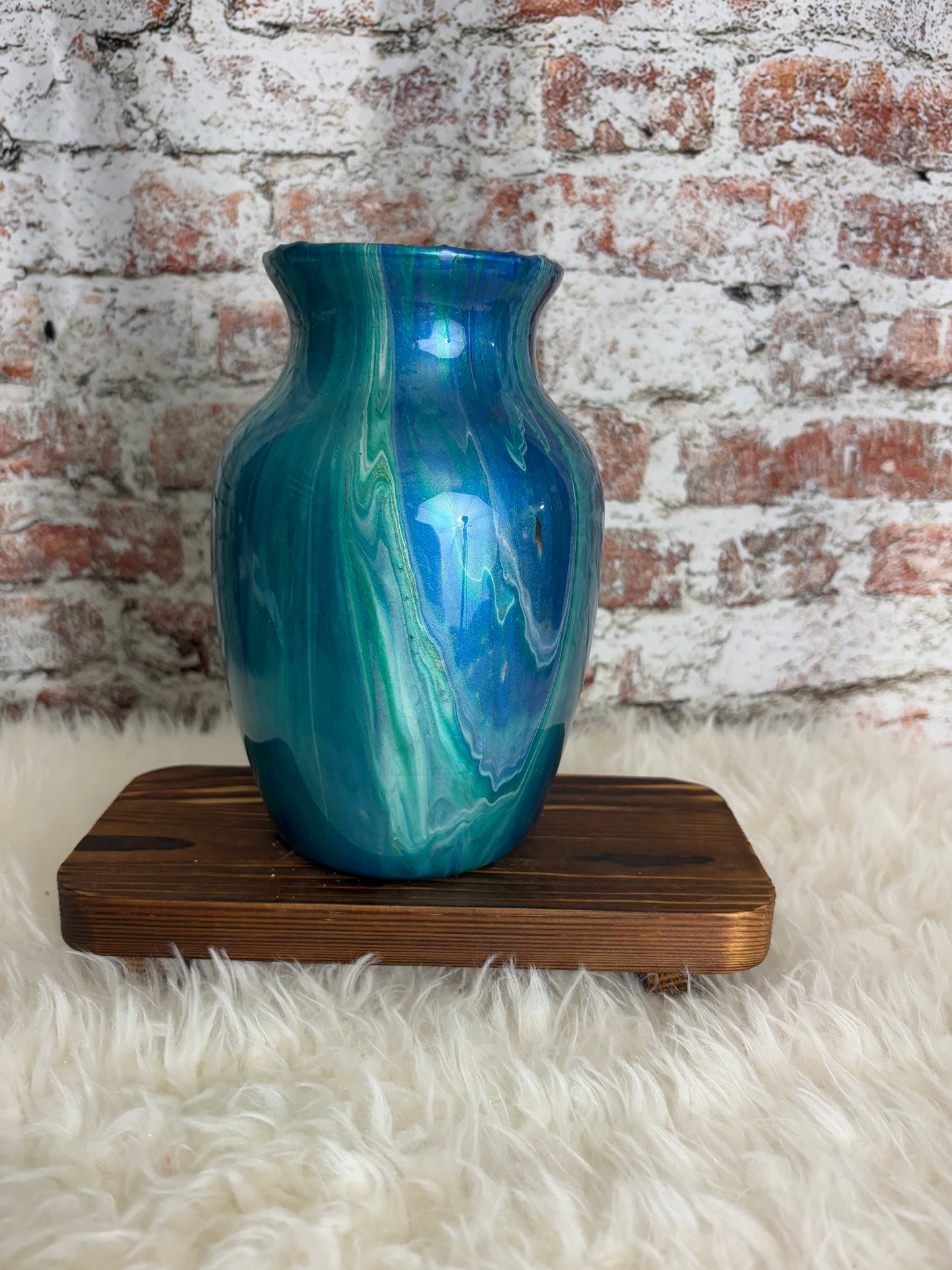 “Lagoon Drift” Handmade Vase