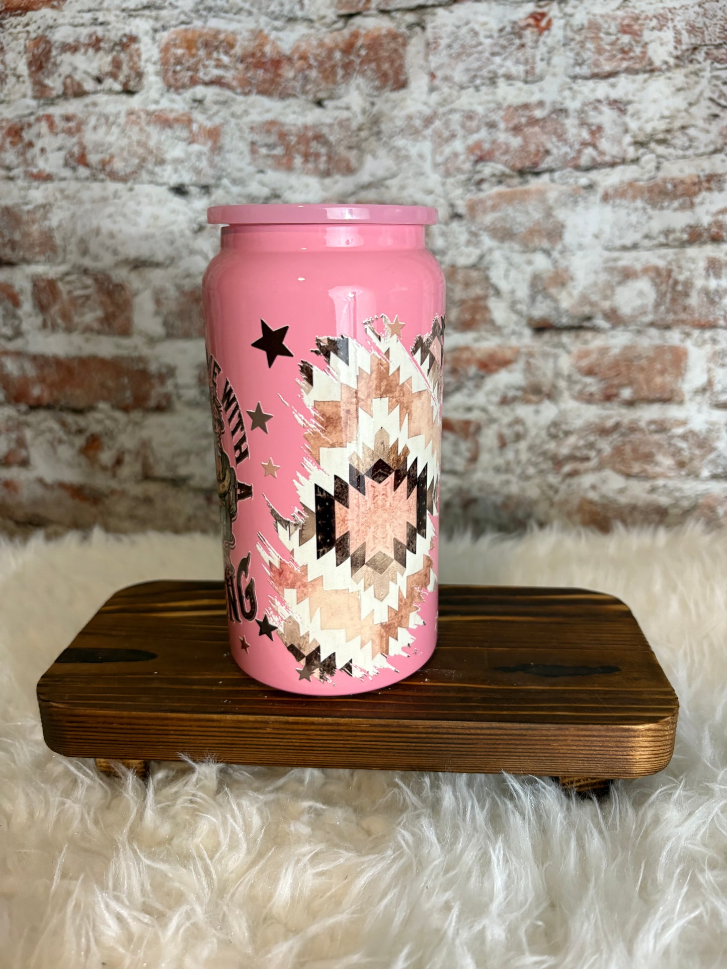 Warning: Sass Ahead – 16 oz Western Cowgirl Tumbler