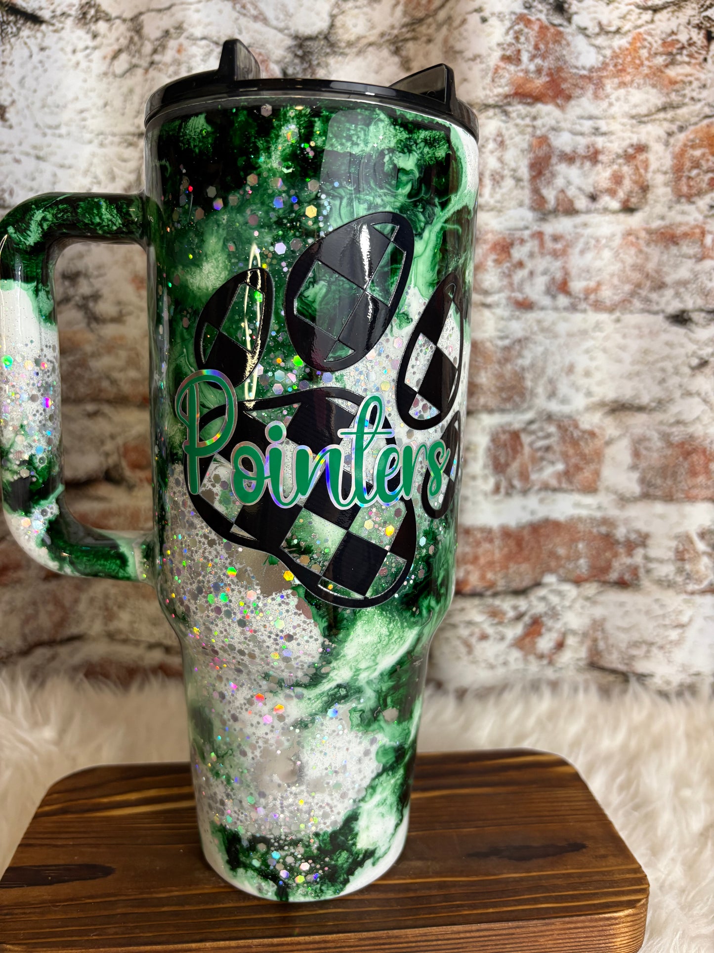 💚🐾 Van Buren Pointers Pride Tumbler – 40oz of School Spirit! 🖤
