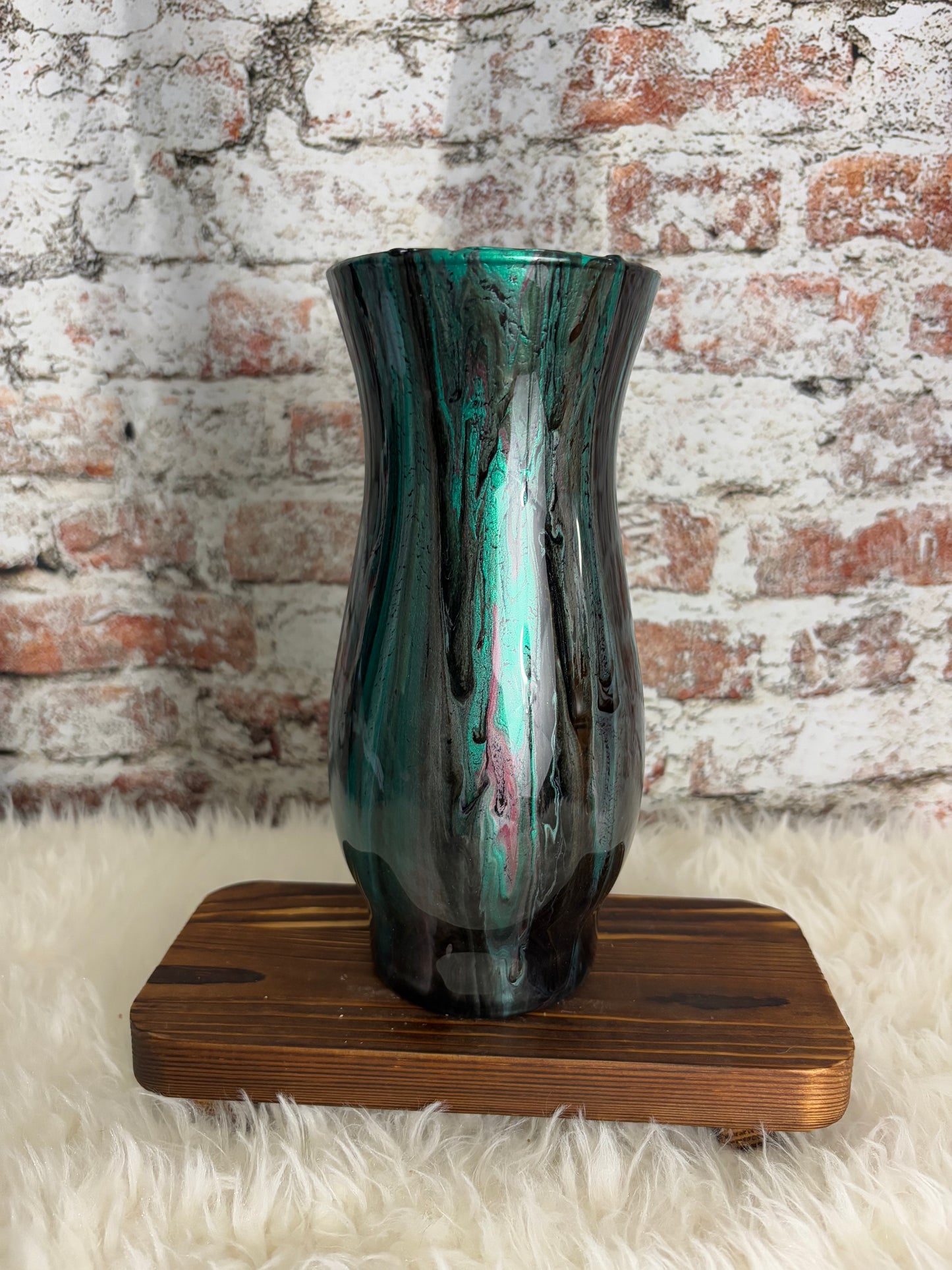 “Enchanted Eclipse” – Handcrafted Glossy Art Vase