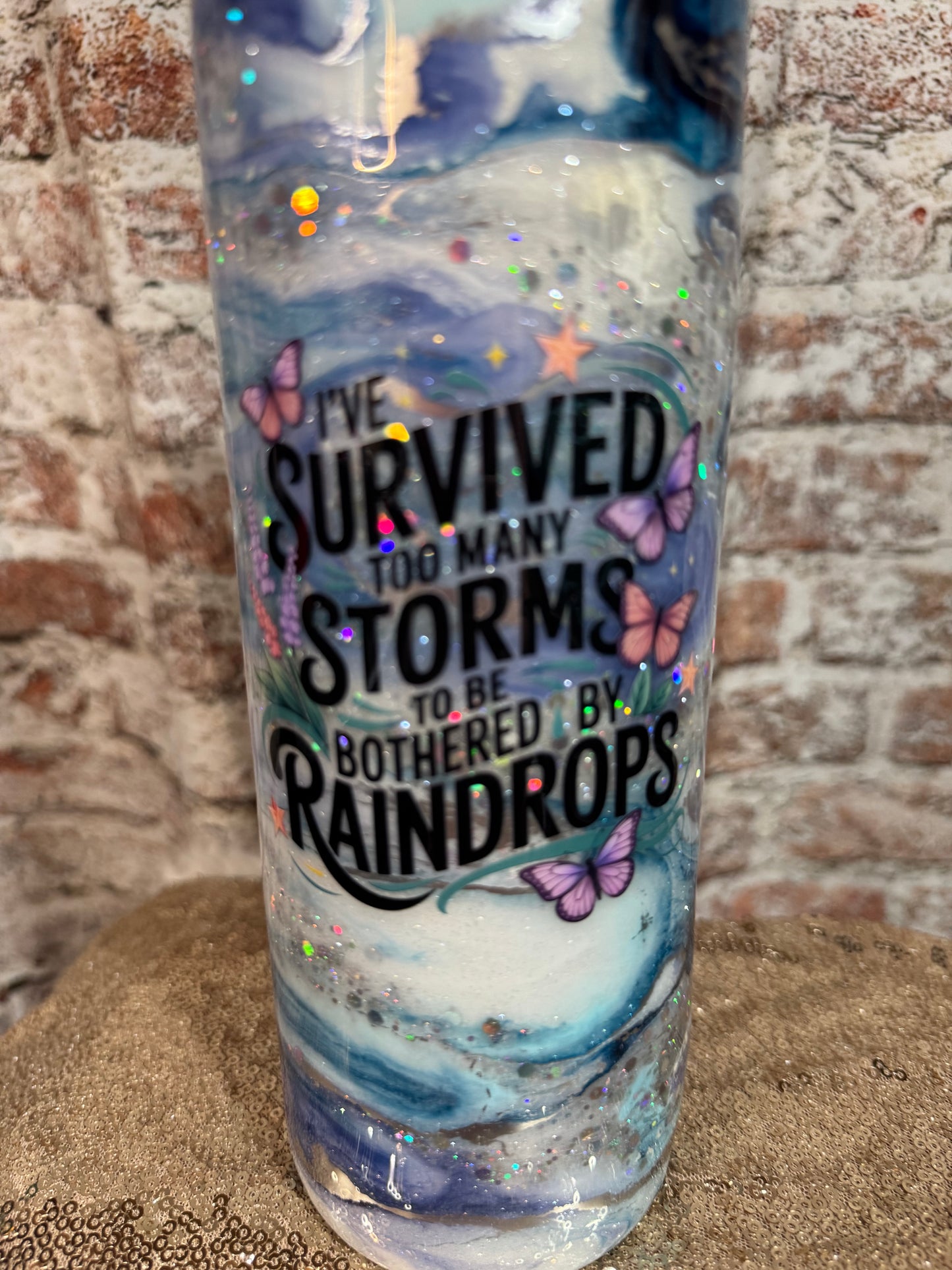 Storm and raindrops