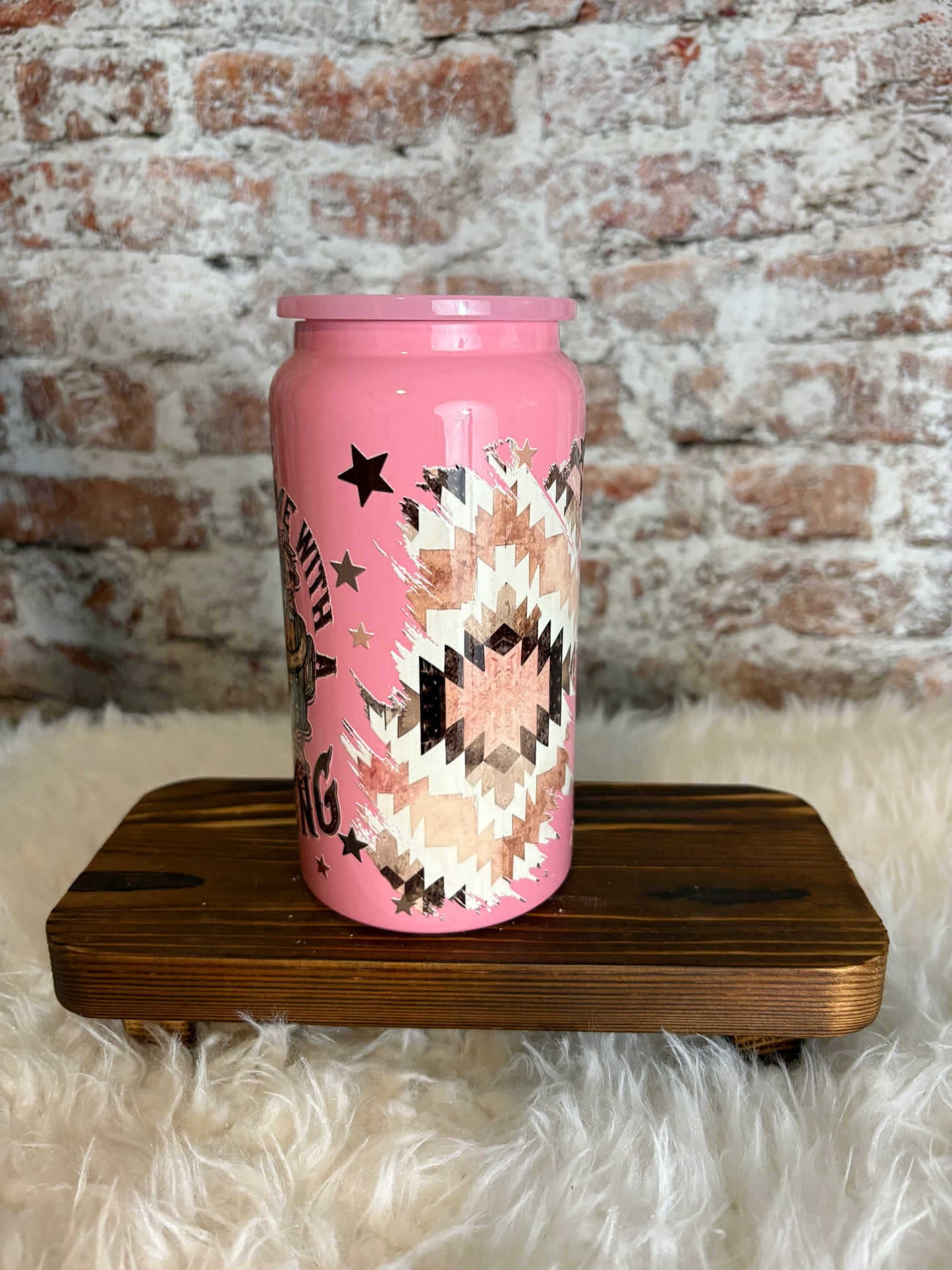 Warning: Sass Ahead – 16 oz Western Cowgirl Tumbler