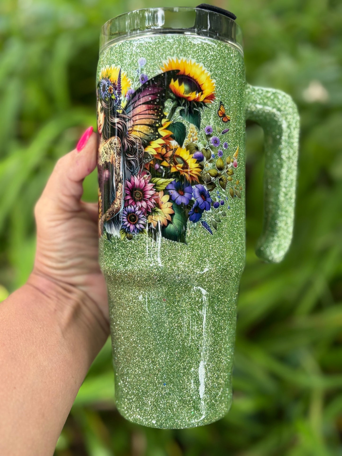 🌿✨ Unlock the Magic with the 30oz Sage Green Fairy Tumbler! ✨🌿