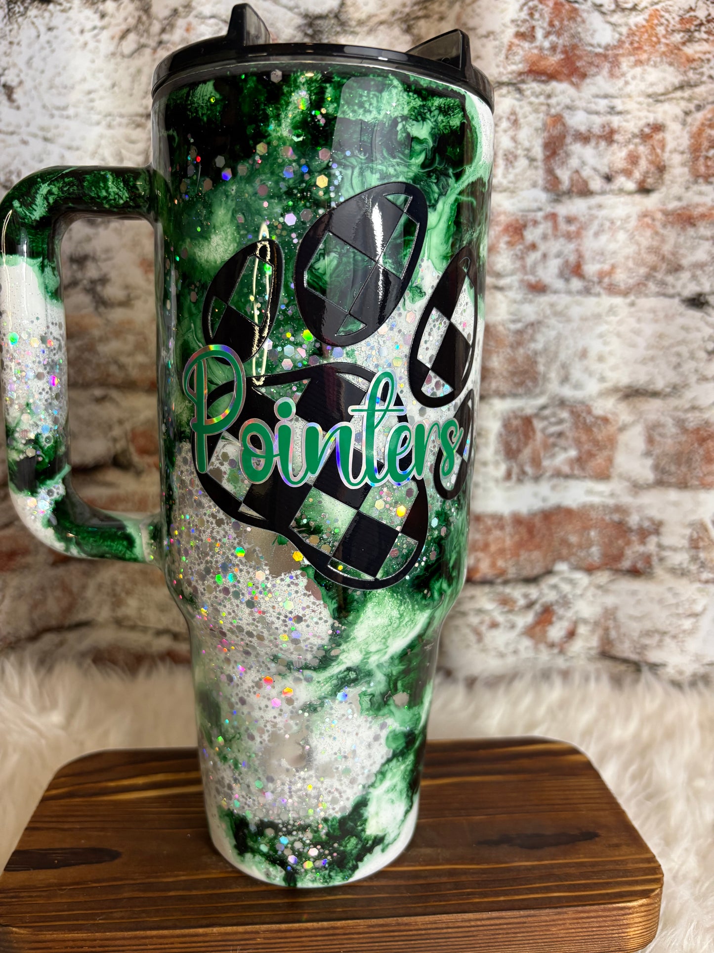 💚🐾 Van Buren Pointers Pride Tumbler – 40oz of School Spirit! 🖤