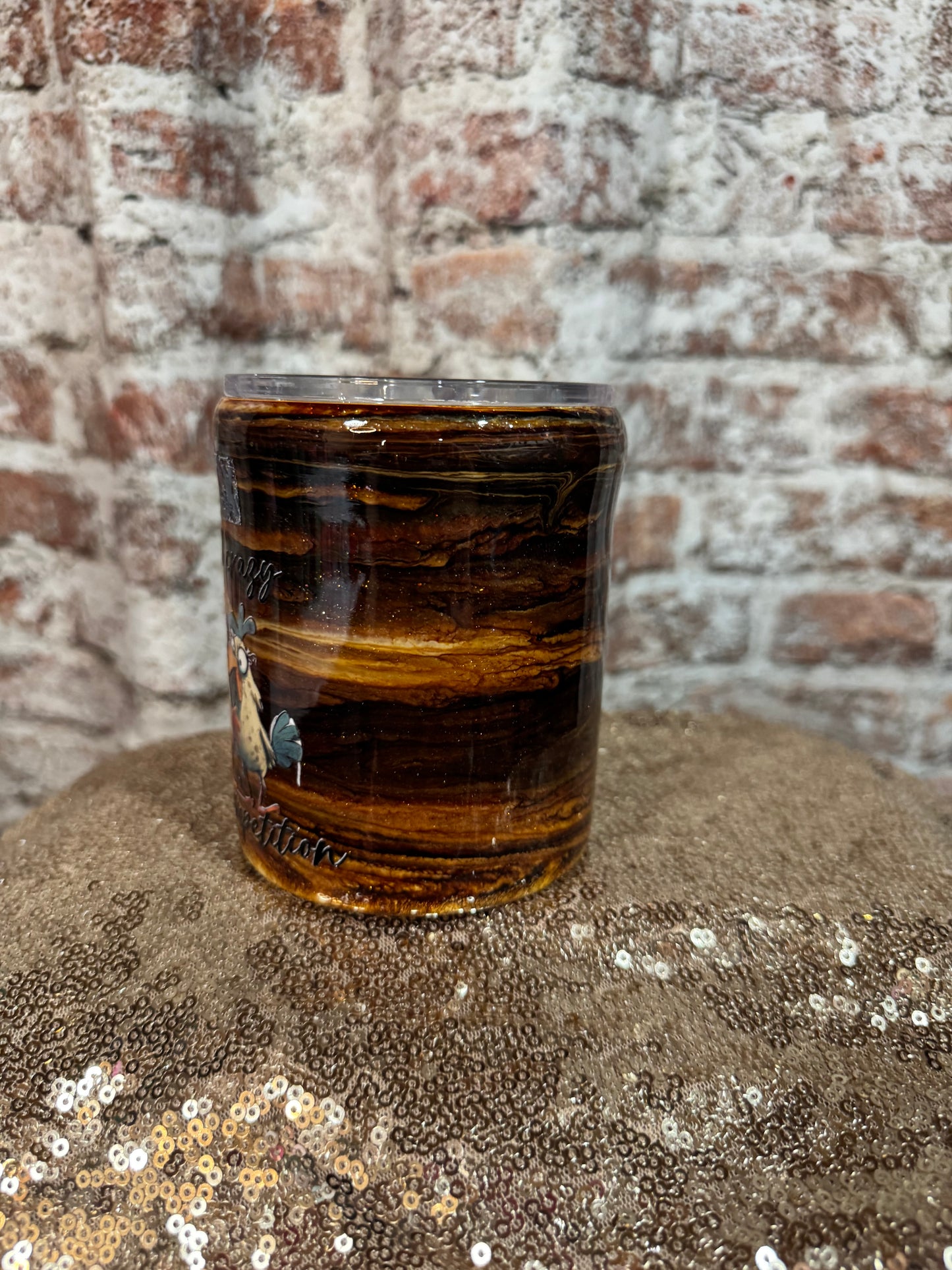 Coffee ink swirl