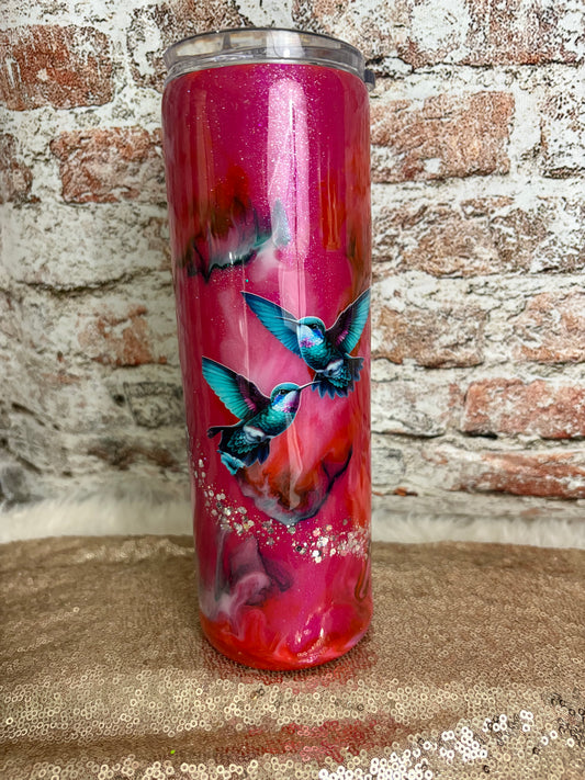 ✨ Radiant Flight – 30 oz Hummingbird Sparkle Tumbler 🐦