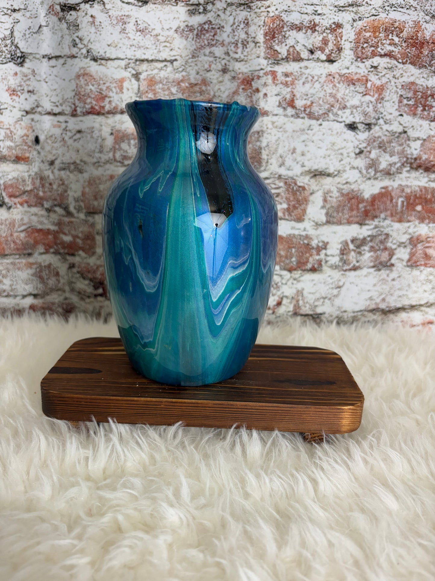 “Lagoon Drift” Handmade Vase