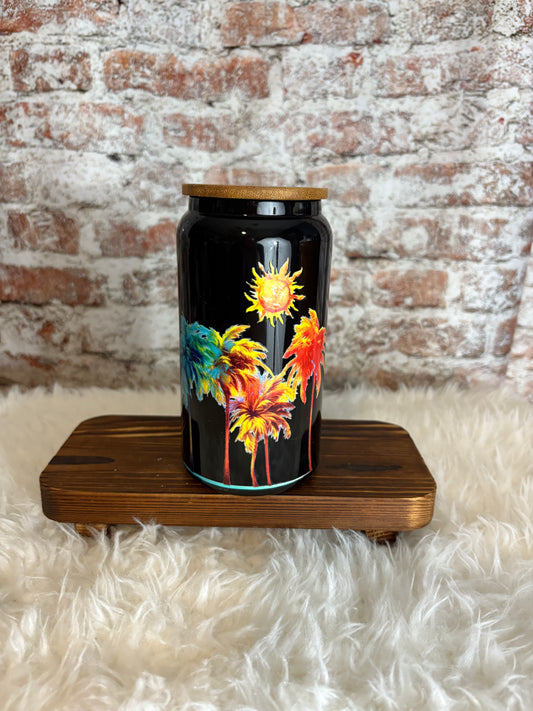 Tropical Heatwave – 16 oz Neon Palm Tumbler